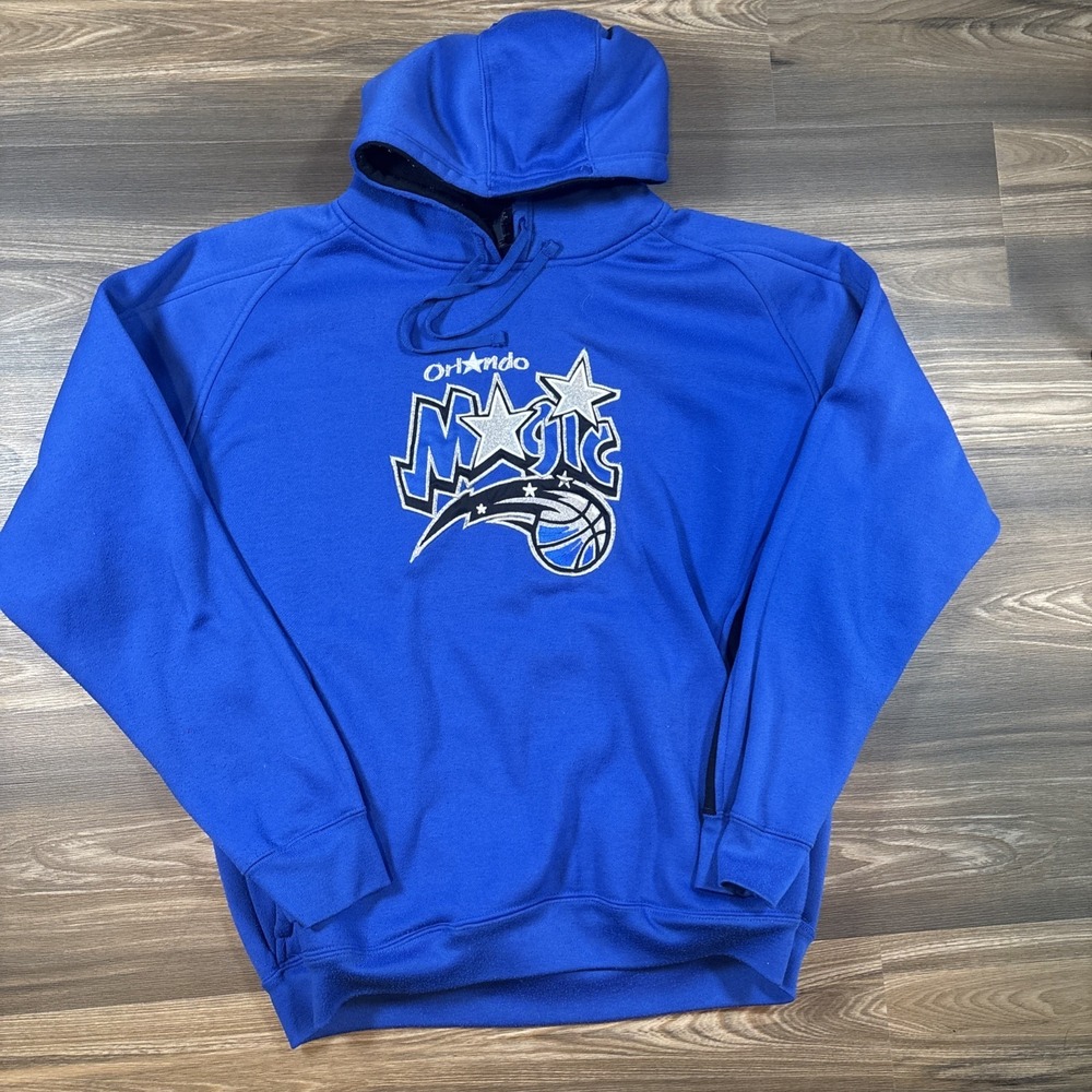 Orlando Magic NBA Men's Hoodie Sweatshirt Blue Hooded Size L 100% Polyester